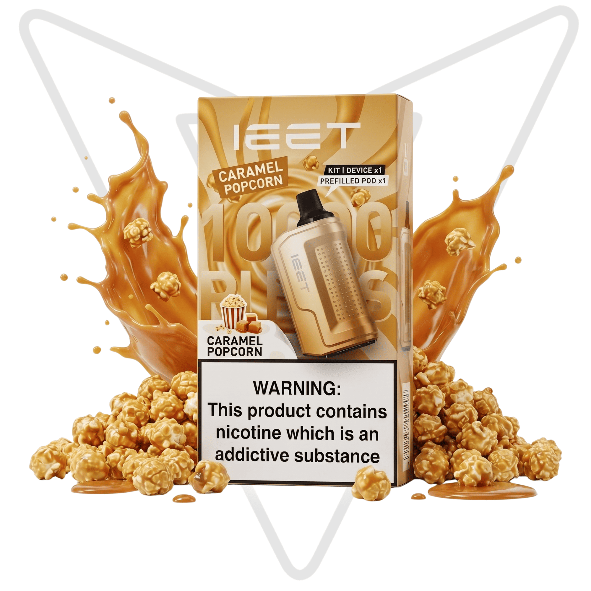 IEET Caramel Popcorn 10K Puffs Disposable Price in Bangladesh